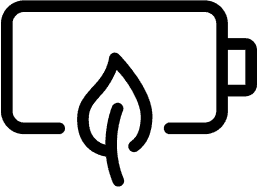 Battery and a tree leaf