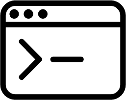 A computer terminal icon